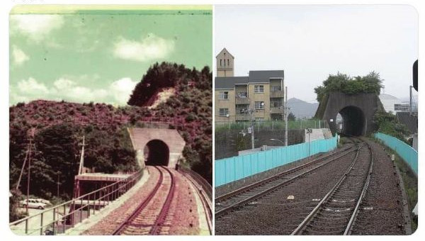 原本在山中挖了隧道，结果整座山被挖掉了，隧道还留着-无聊图社区-休闲娱乐-微看VCAN