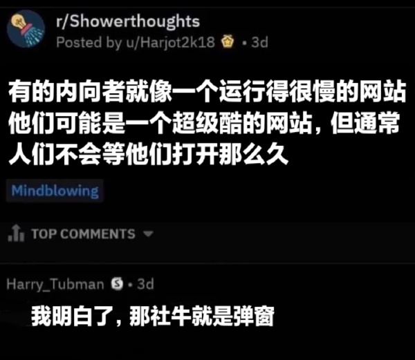 内向者像一个运行很慢的网站-无聊图社区-休闲娱乐-微看VCAN