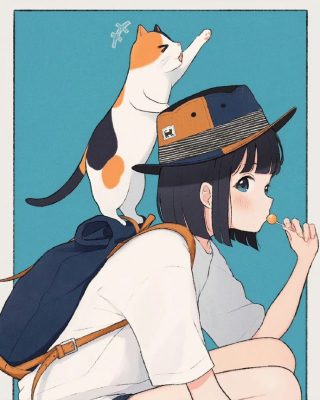 清纯可爱少女 动漫插画参考 1ssakawayuchi ​​​-微看VCAN